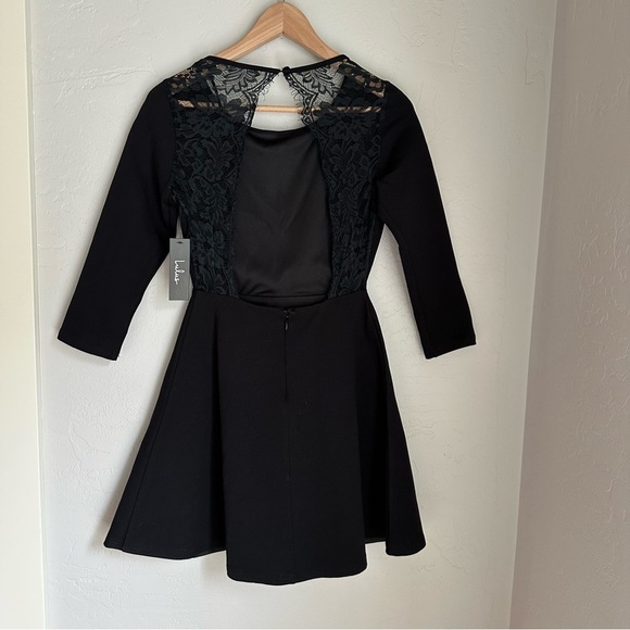 Lulu's Felicity Black Backless Lace Skater Dress Size: S New! - Picture 13 of 14